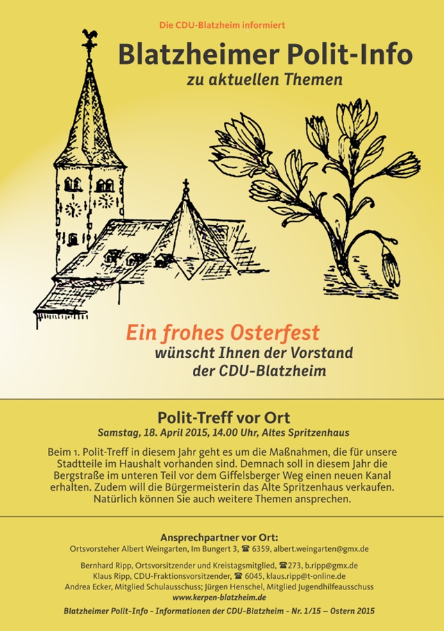 Osterrundschreiben der CDU