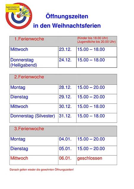 ffnungszeiten Juze