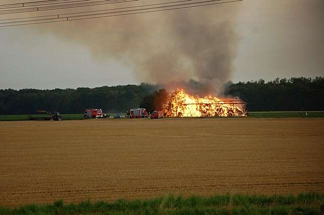 Scheunenbrand in Bergerhausen