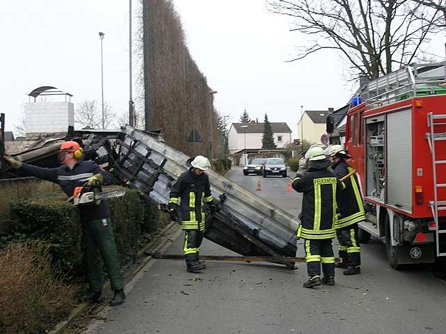 Orkan Emma legte Unterstand um