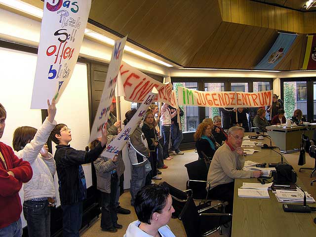 Protest gegen Krzungen