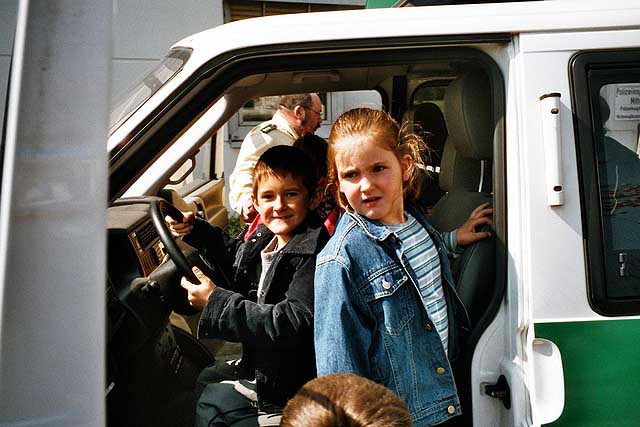 Kindergarten bei der Polizei