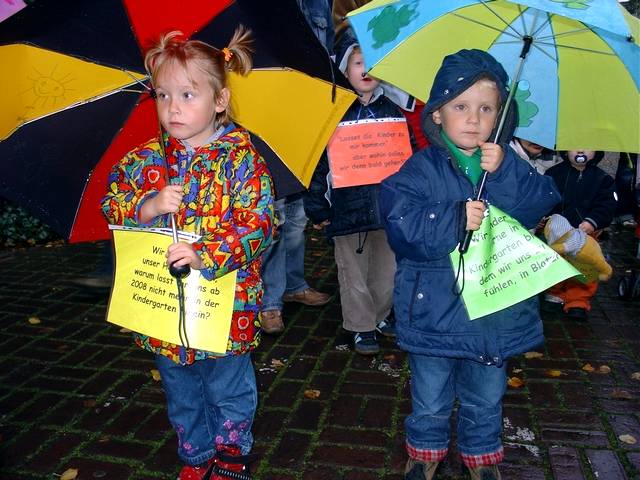 Protest gegen Kindergarten-Schlieung