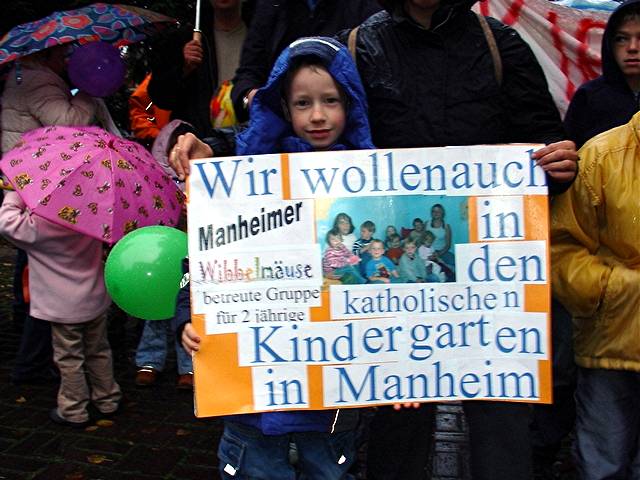 Protest gegen Kindergarten-Schlieung