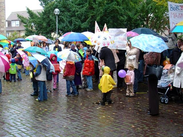 Protest gegen Kindergarten-Schlieung