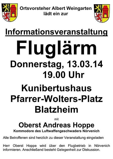 Veranstaltung zum Fluglrm