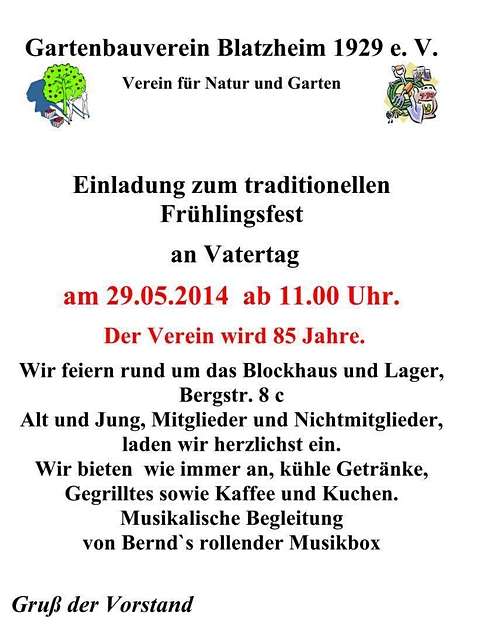 Frhlingsfest des Gartenbauvereins