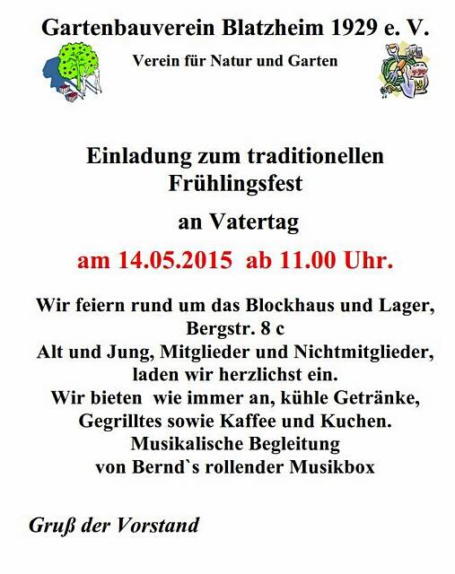 Frhlingsfest beim Gartenbauverein