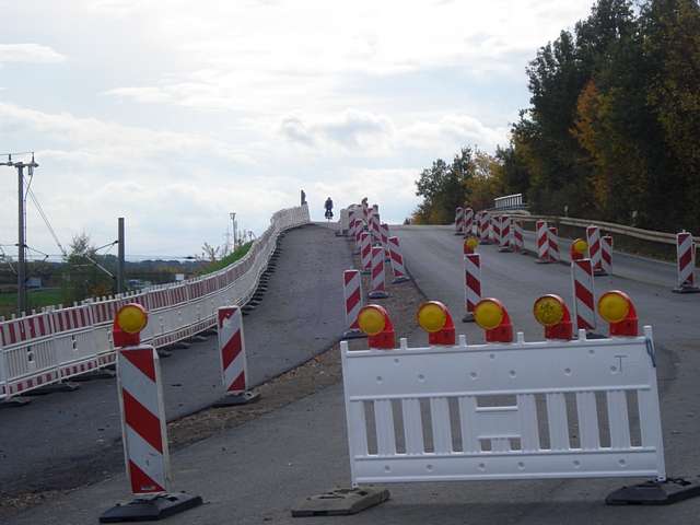 Radweg an der Baustelle