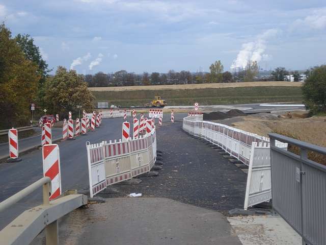 Radweg an der Baustelle