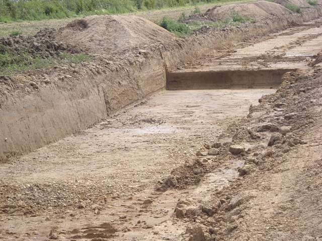 Archologische Funde bei Straenbau