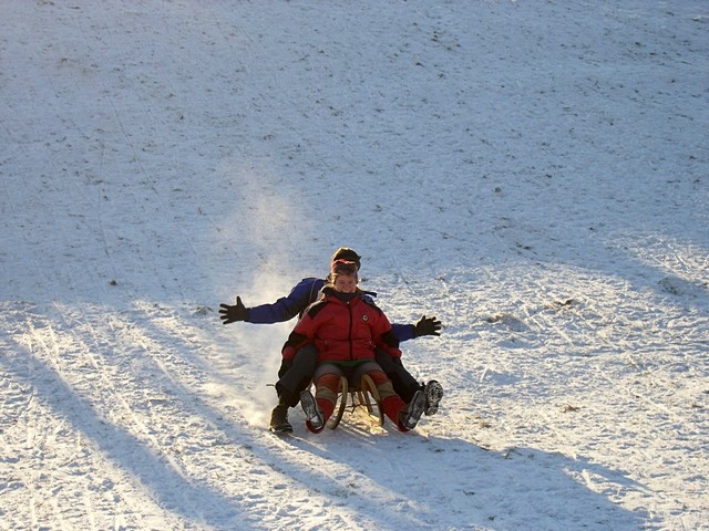 Schlitten fahren