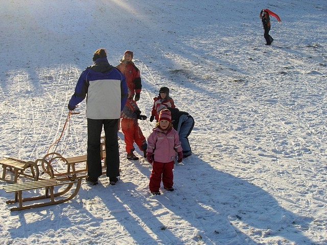 Schlitten fahren