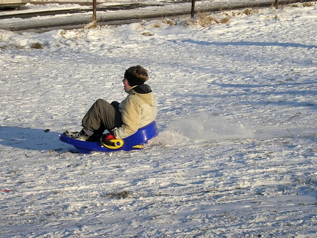 Schlitten fahren