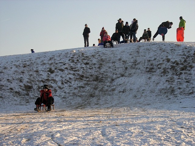 Schlitten fahren