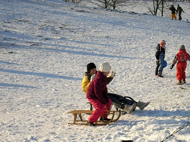 Schlitten fahren