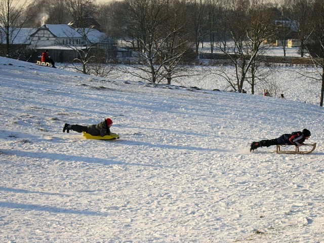 Schlitten fahren