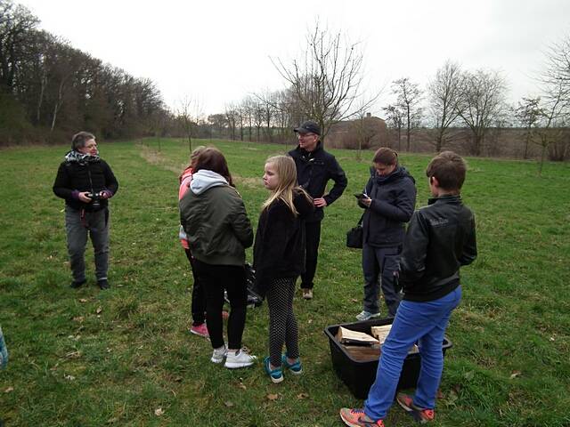 Aufstellen des Wildbienen-Hauses