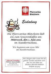 Seniorenkaffee der Caritas