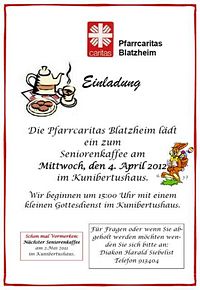 Einladung zum Senioren-Kaffee