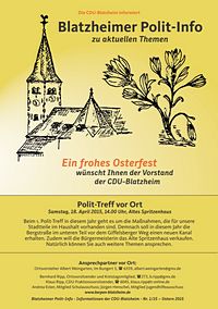 Osterrundschreiben der CDU