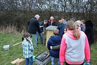 Aufstellen des Wildbienen-Hauses