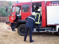 Übung der Feuerwehr