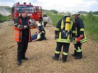 Übung der Feuerwehr