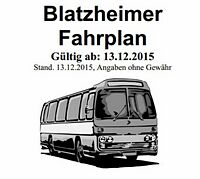 Blatzheimer Fahrplan