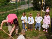 Pflanzaktion im Kindergarten