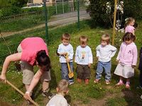 Pflanzaktion im Kindergarten