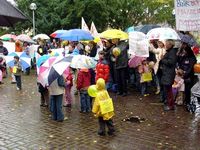 Protest gegen Kindergarten-Schließung