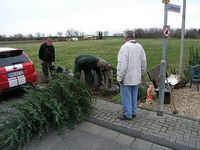 Vorbereitung zum Adventsfenster Lutherstraße