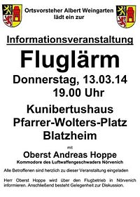 Veranstaltung zum Fluglärm