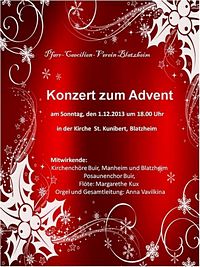 Konzert des Kirchenchors 2013