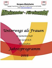 Jahresprogramm der KfD