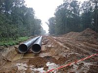 Sümpfungsleitung im Geilrather Wald