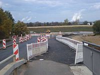 Radweg an der Baustelle