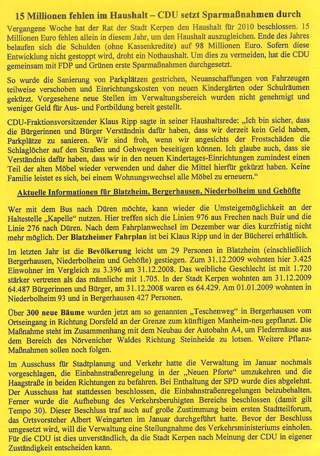 Rundschreiben der CDU, Ostern 2010, Seite 4