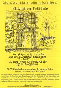 Rundschreiben der CDU-Blatzheim